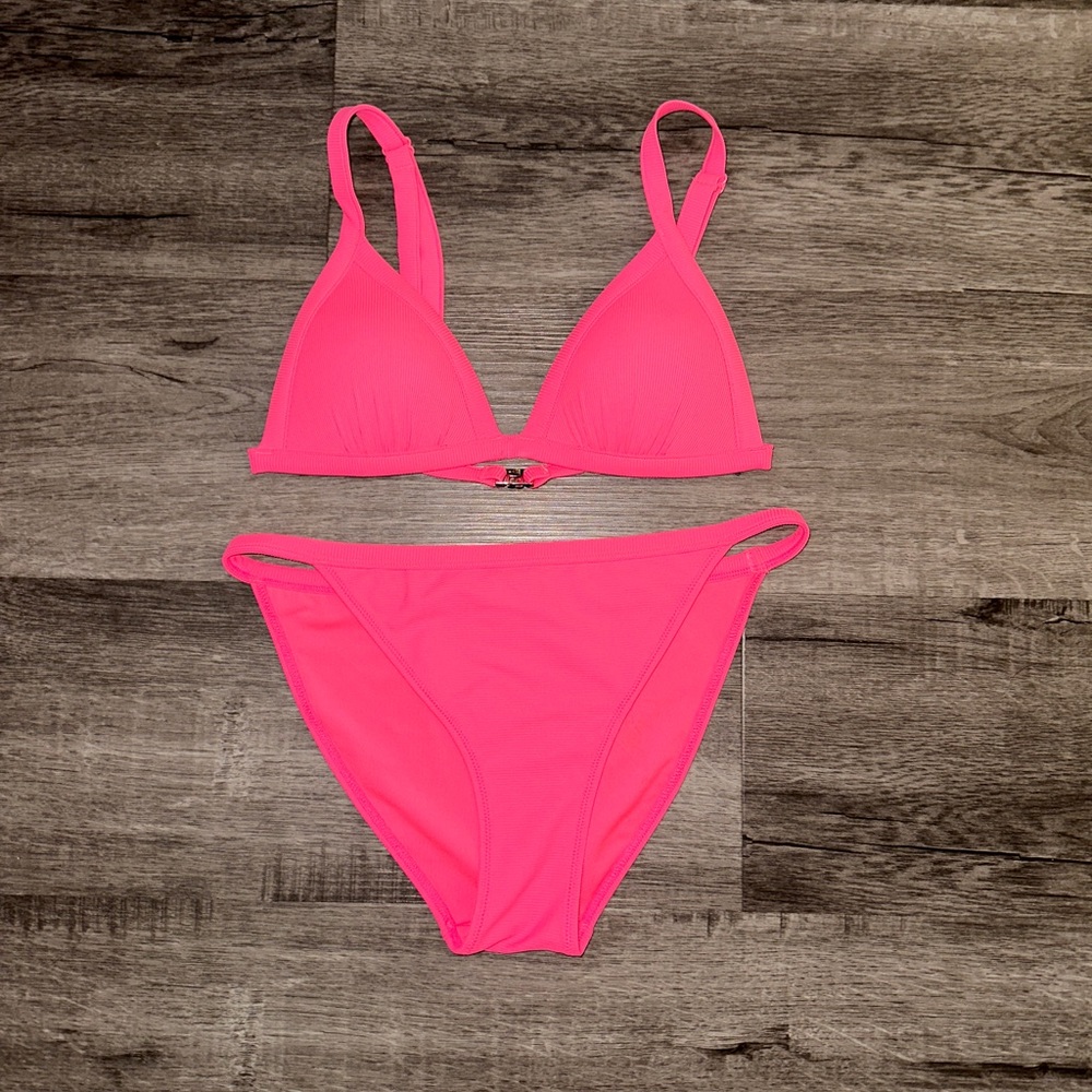 Hot Pink High Leg Bikini